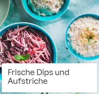 Frische Dips und Aufstriche