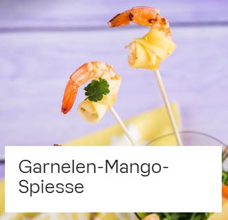 Garnelen-Mango-Spiesse