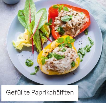 Gefüllte Paprikahälften