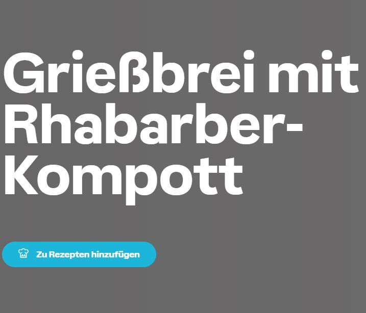 Grießbrei mit Rhabarber-Kompott