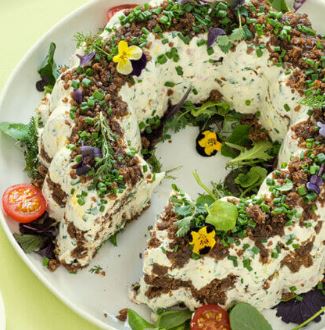 Herzhafter Frischkäse-Brotring