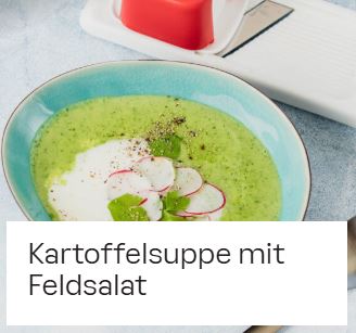 Kartoffelsuppe mit Feldsalat