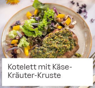 Kotelett mit Käse-Kräuter-Kruste