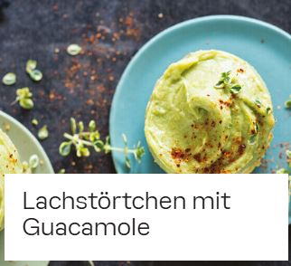 Lachstörtchen mit Guacamole