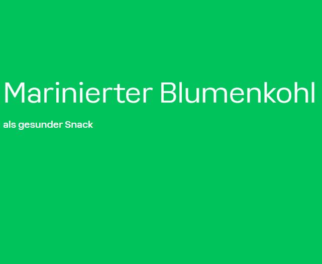 Marinierter Blumenkohl