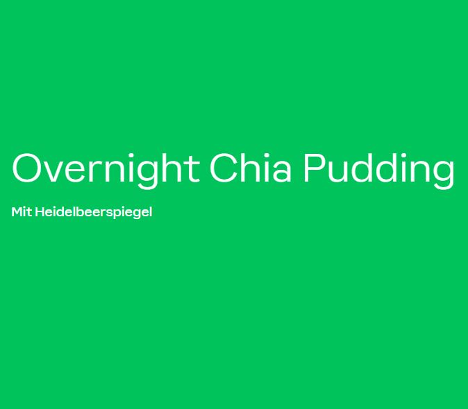 Overnight Chia Pudding