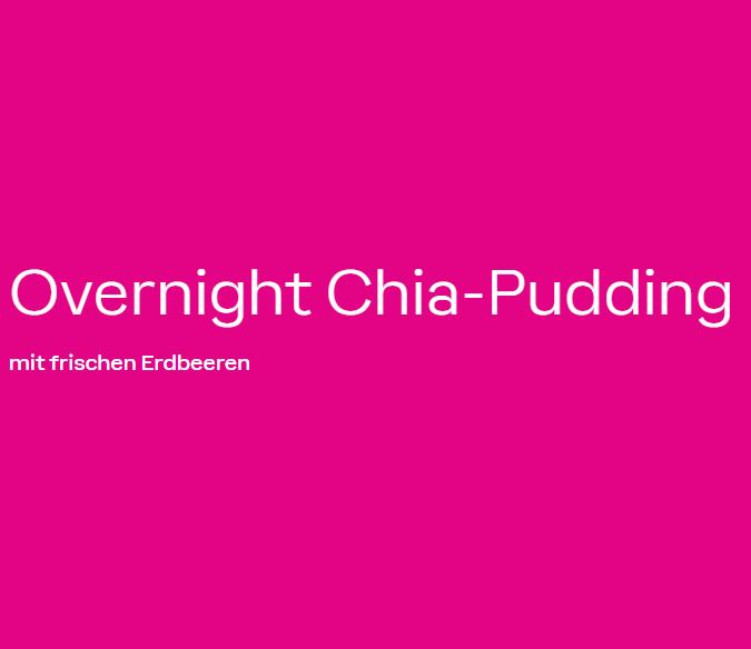 Overnight Chia-Pudding mit frischen Erdbeeren