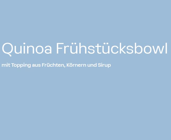 Quinoa Frühstücksbowl