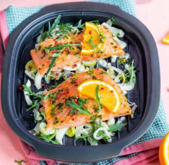 Sanft gegarter Lachs