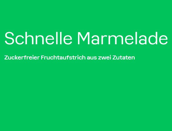 Schnelle Marmelade