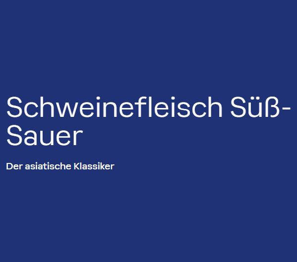 Schweinefleisch Süß-Sauer