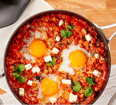 Shakshuka mit Kichererbsen