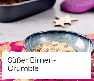 Süßer Birnen-Crumble mit Walnüssen