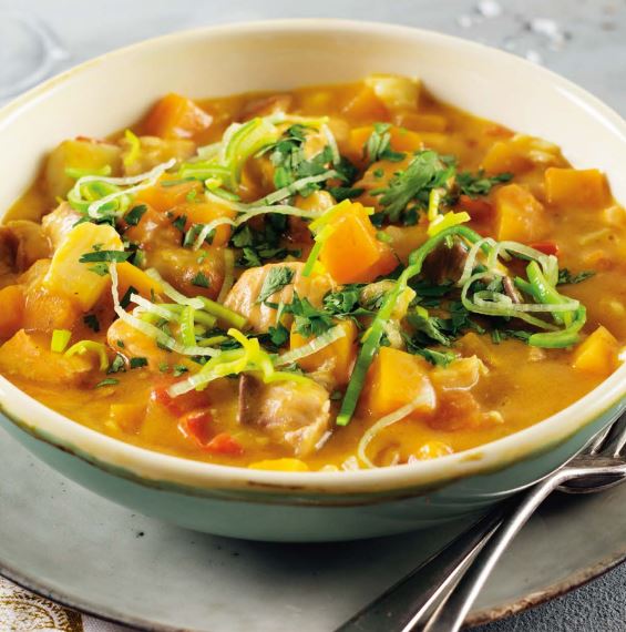 Süßkartoffel Fisch-Curry thailändische Art