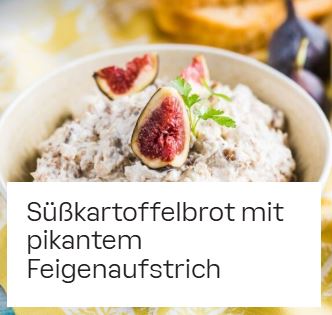 Süßkartoffelbrot mit pikantem Feigenaufstrich