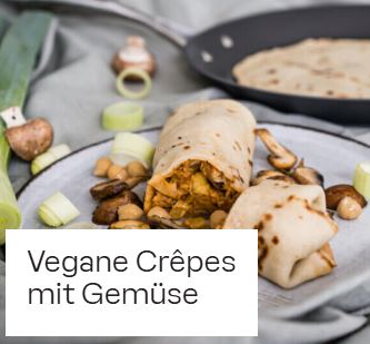 Vegane Crêpes mit Gemüse