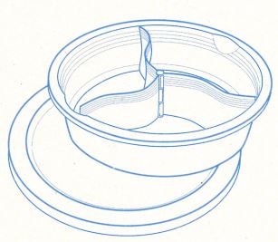 U01 Four Seasons 4,0 L Schüssel mit Teiler Tupperware