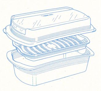 U15 Four Seasons Lunchbox hoch 1,6 L mit Frischegitter Tupperware