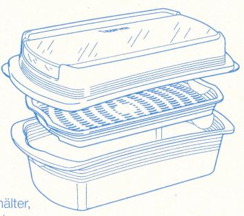 U23 Four Seasons Große Lunchbox hoch 2,6 L mit Frischegitter Tupperware