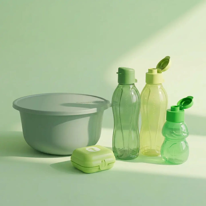 Tupperware Eco Easy To Go Trinkflasche – 1,0 L, Schwarz, 2er-Set, Spülmaschinenfest, BPA-frei, Für Kalte Getränke