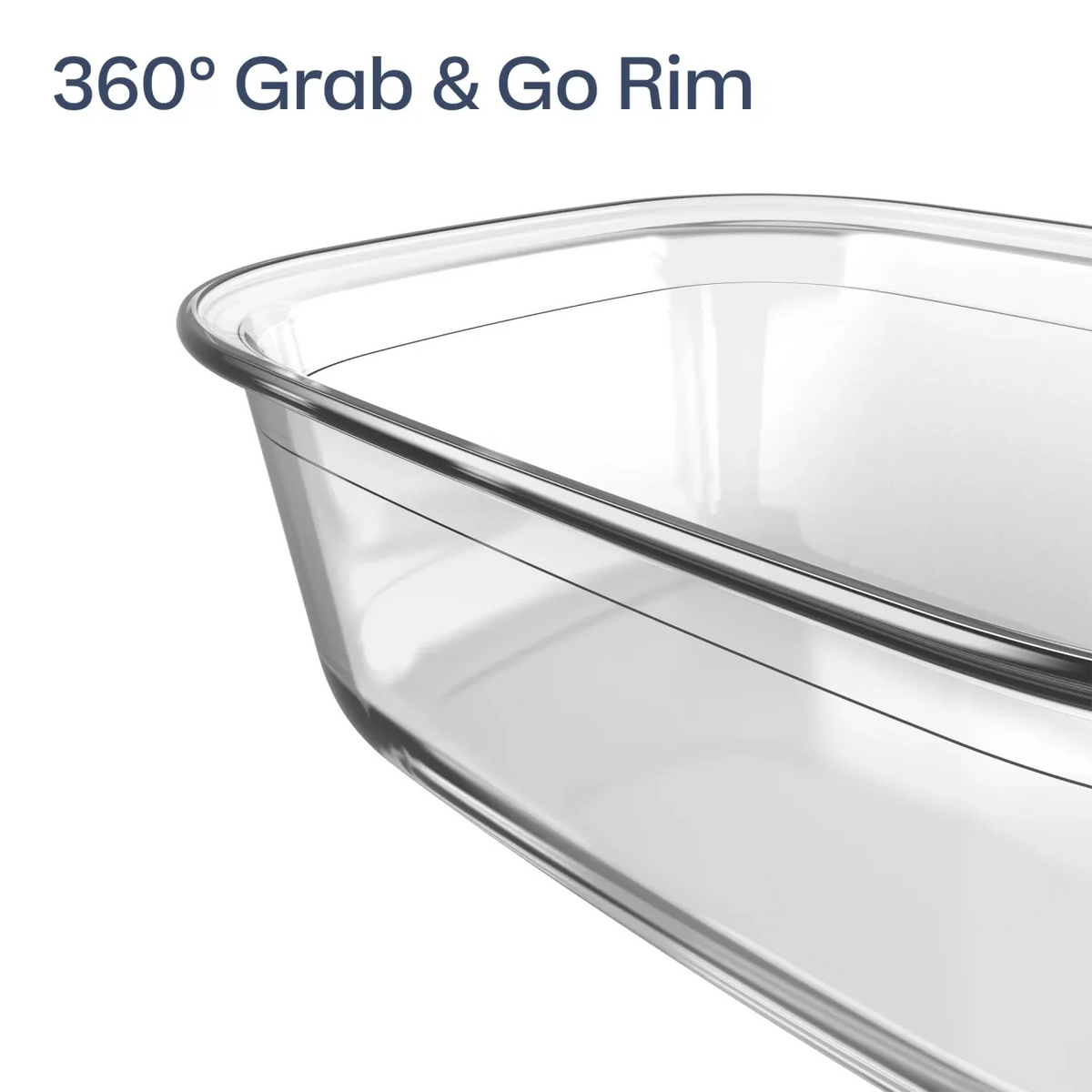 360-Grad-Griffrand zum sicheren Tragen der Voila Glasdose
