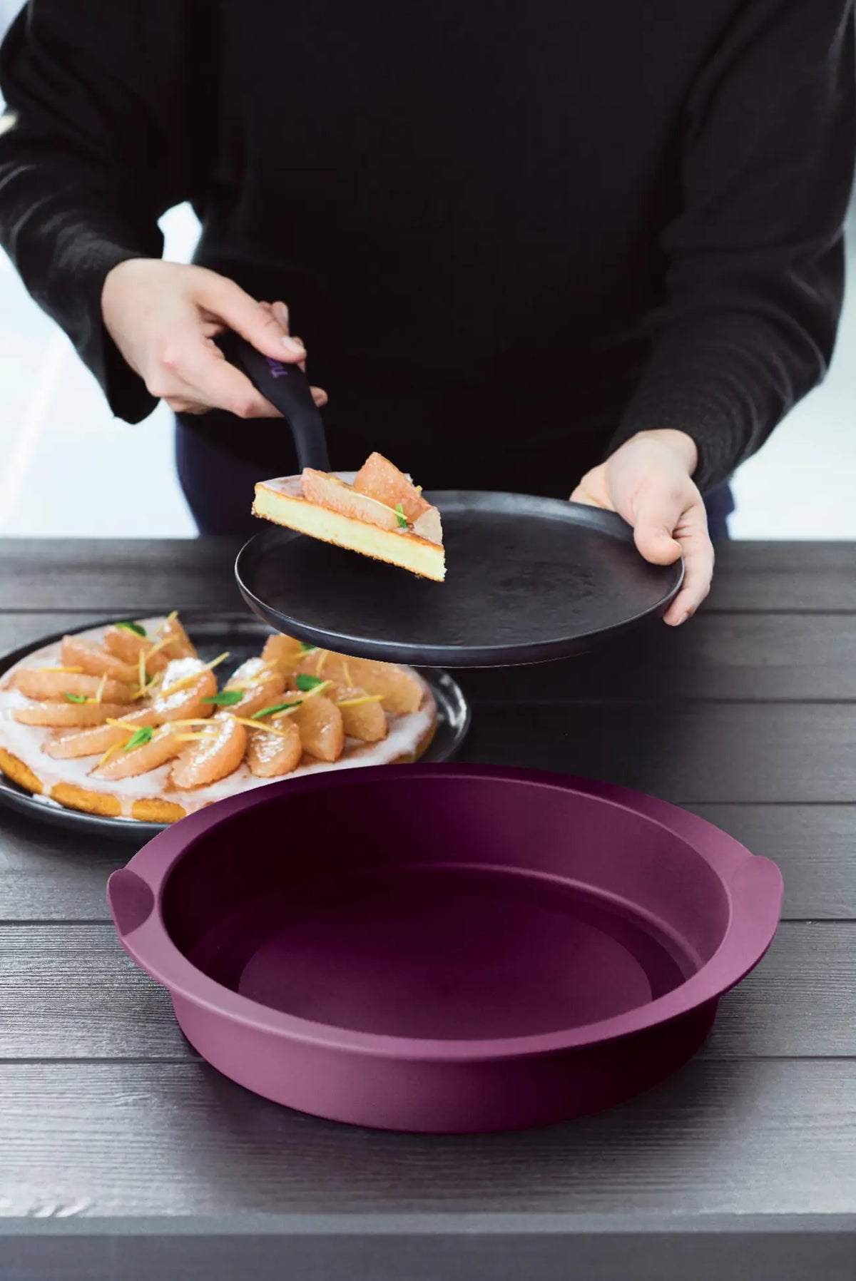 Griffbereit Tortenstück – Kuchenheber & Portionierer in einem