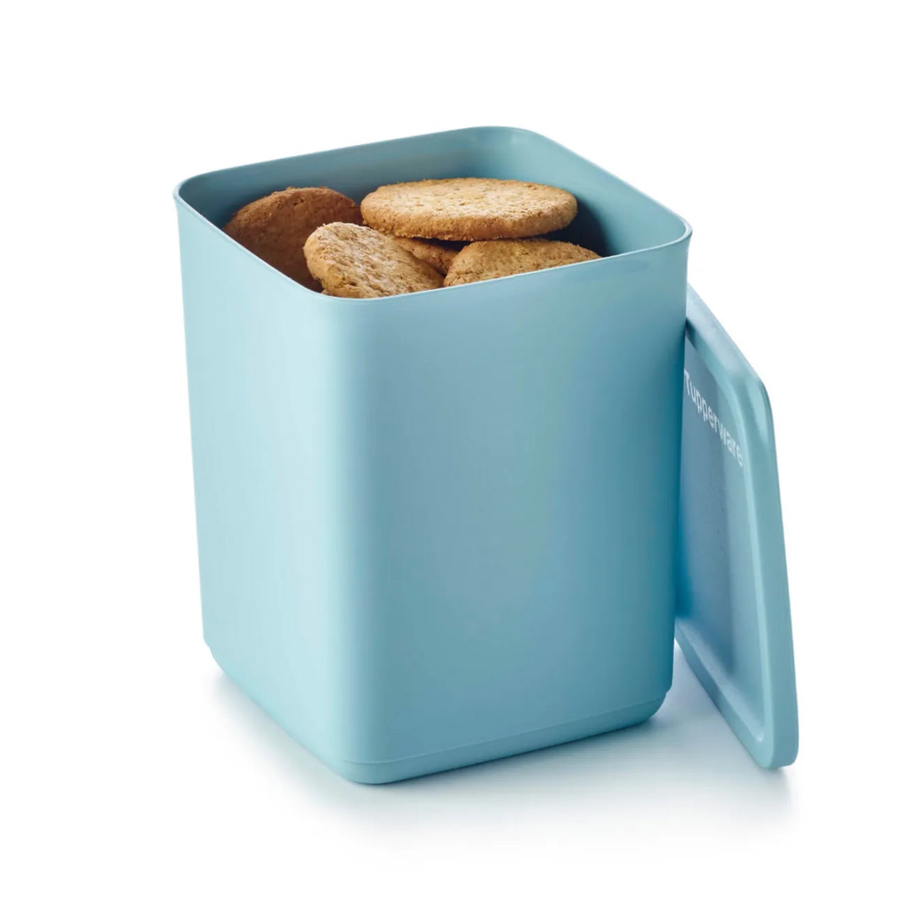 Cubix 1,8L von der Marke Tupperware / in der Farbe Blau / Vorrats- & Aufbewahrungsbehälter / Modular Stapelbar / Ideal geeignet für Trockenlebensmittel / Hier direkt online kaufen