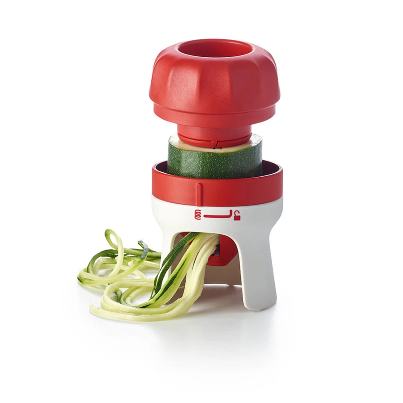 Zoodelino Gemüseschneider von der Marke Tupperware /  Ideal für den kleinen Haushalt / Perfekt zum herstellen von leckeren Gemüse Nudeln, Rohkost Salaten oder Pestos / Hier direkt online kaufen