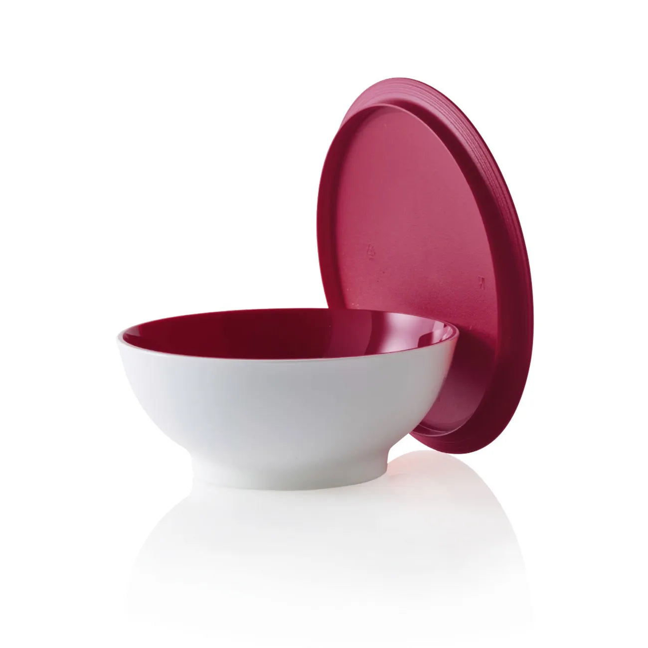 Allegra Desertschale 275ml von der Marke Tupperware / in der Farbe Rot / modular Stapelbar / flache, breite Form für Ideales Servieren / mit Luft und Wasserdicht schließendem Deckel / Frischhalten, Servieren, Aufbewahren / Dessertschüssel / Hier direkt online kaufen