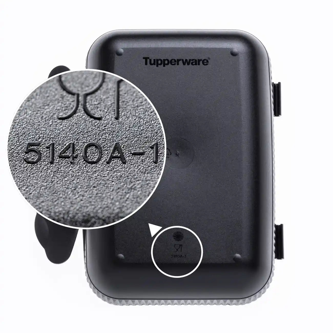 Tupperware Ersatzteil Dosen Unterteil Nr. 5140A / Unterteil Behälter zur Lunch Box A136 / in der Farbe Schwarz / Hier direkt das Ersatzteil online kaufen 