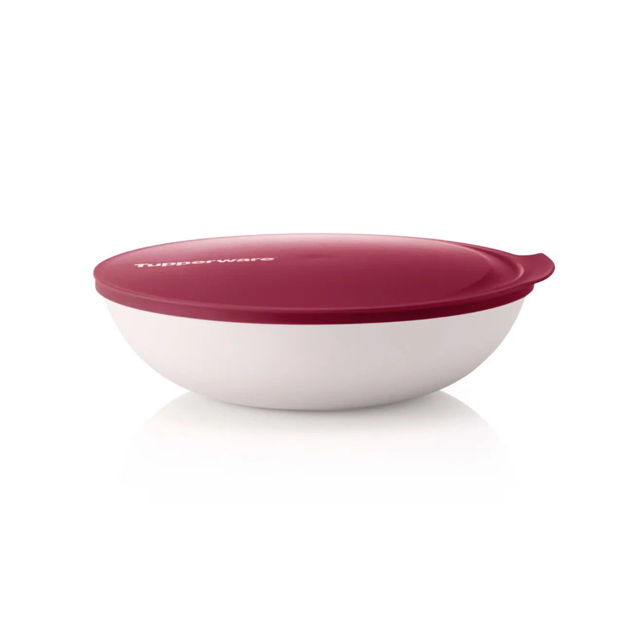 Allegra 1,5L Servierschale mit Deckel von der Marke Tupperware / in der Farbe Rot / Ideal zum Transportieren und Servieren von Salat, Obstr und Gemüse / zum Frischhalten / mit festschließendem Deckel / Hier direkt online kaufen 