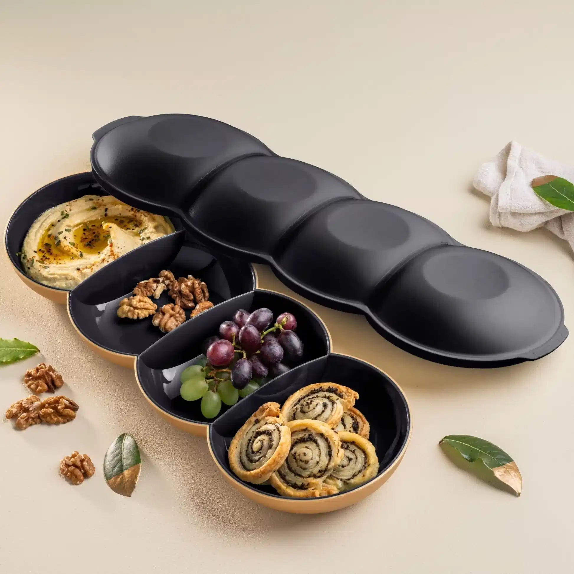 Allegra Servier Top von der Marke Tupperware / Deckel für die Allegra Perle in der Farbe Schwarz / Ideal zum Transportieren / Hier direkt online kaufen
