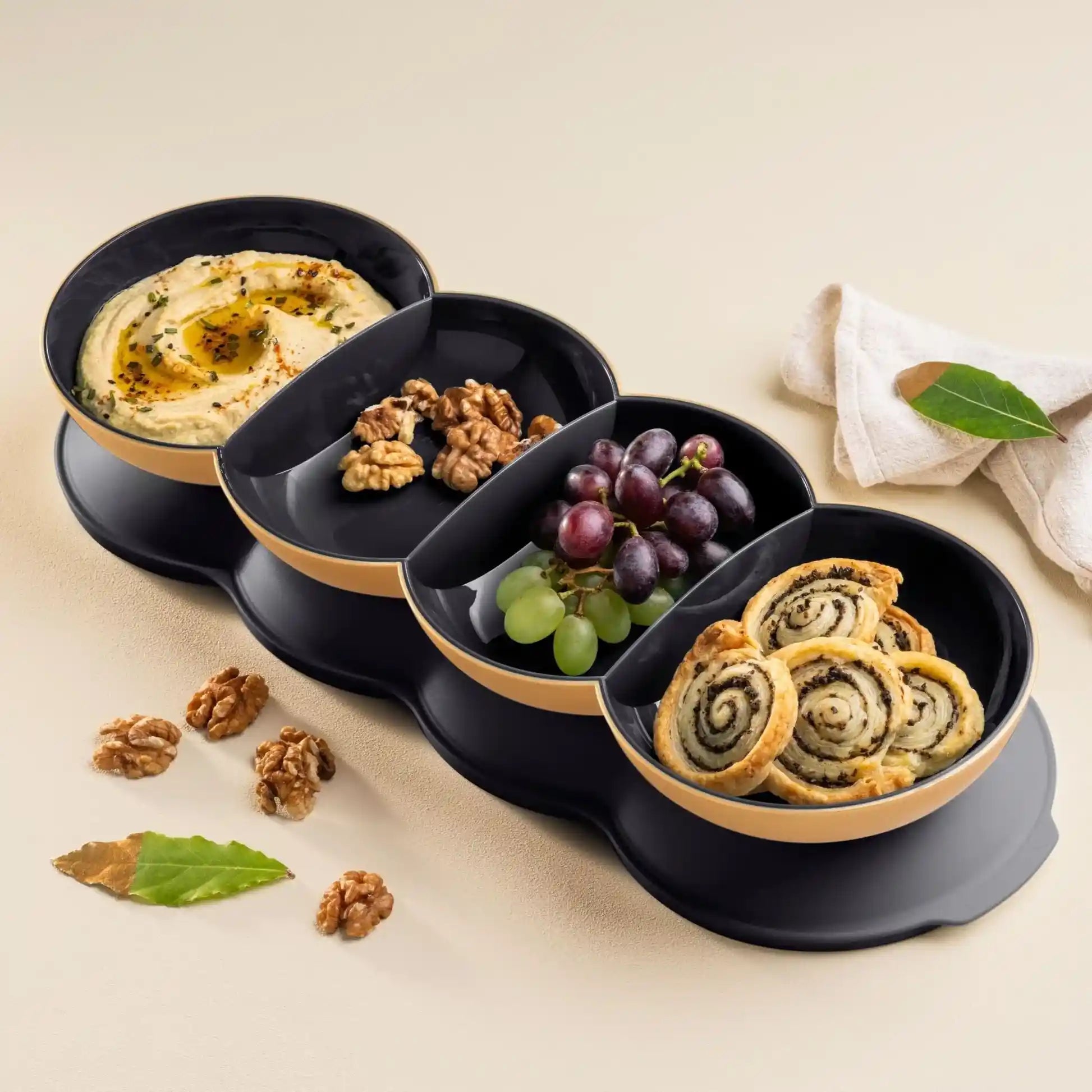 Allegra Servier Top von der Marke Tupperware / Deckel für die Allegra Perle in der Farbe Schwarz / Ideal zum Transportieren / Hier direkt online kaufen