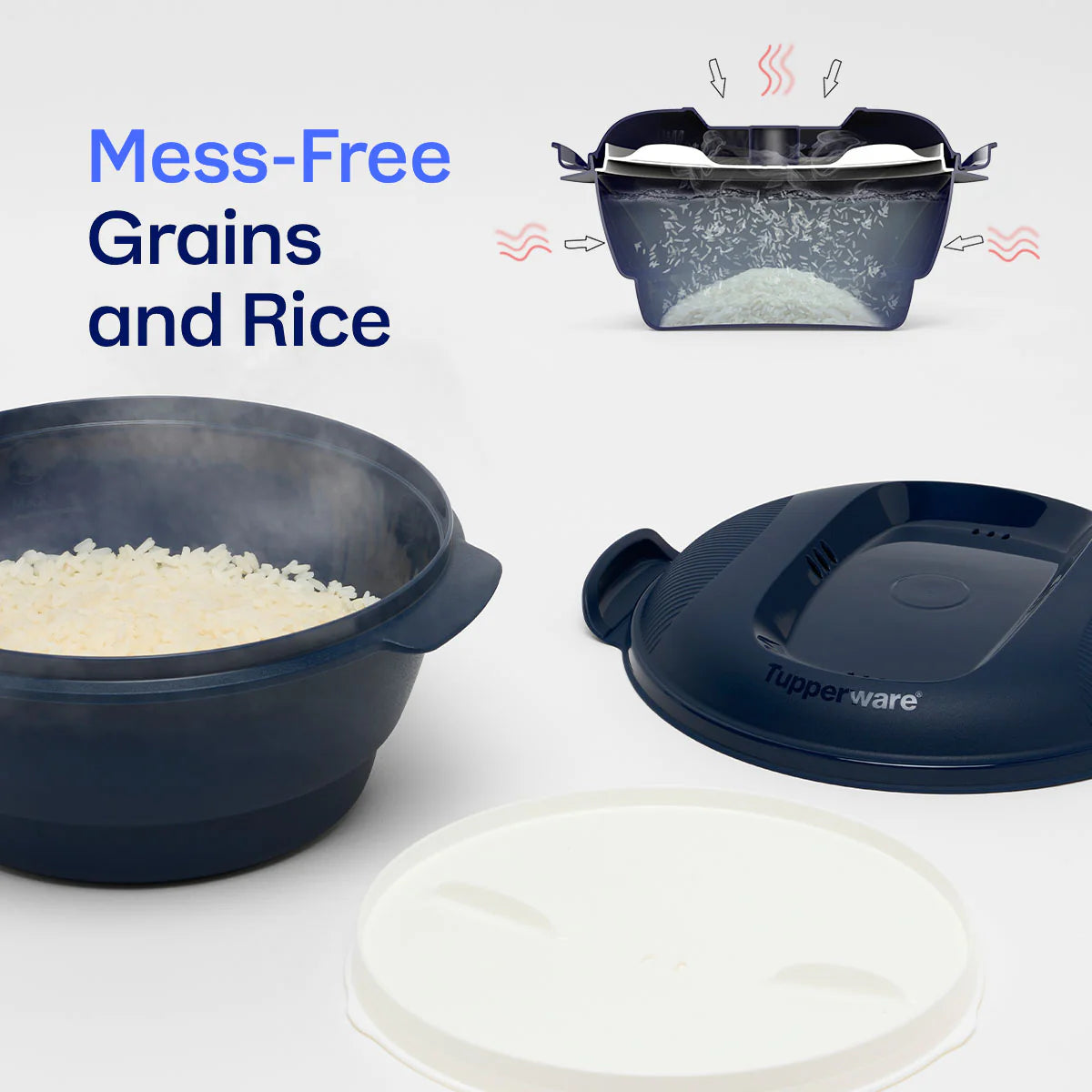 Micro CombiGourmet 3 Liter von der Marke Tupperware / Dampfgarer / Mikrowellentopf / Ideal für Reis und Pasta / für Kochen in der Mikrowellen / Mikrowellentopf / Schnellkochtopf / Hier direkt online kaufen 