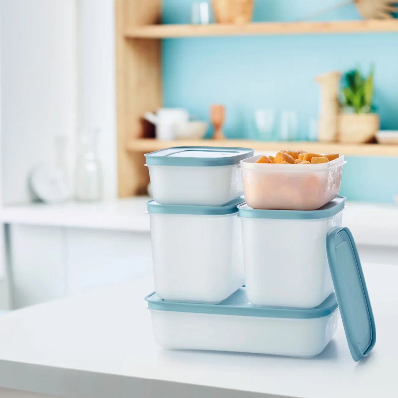 Eis Kristall Set von der Marke Tupperware / 5 Eiskristall Behälter / Ideal zum Einfrieren / 1x 1L, 2x 1,1L, 2x 450ml Behälter / Hier direkt online kaufen