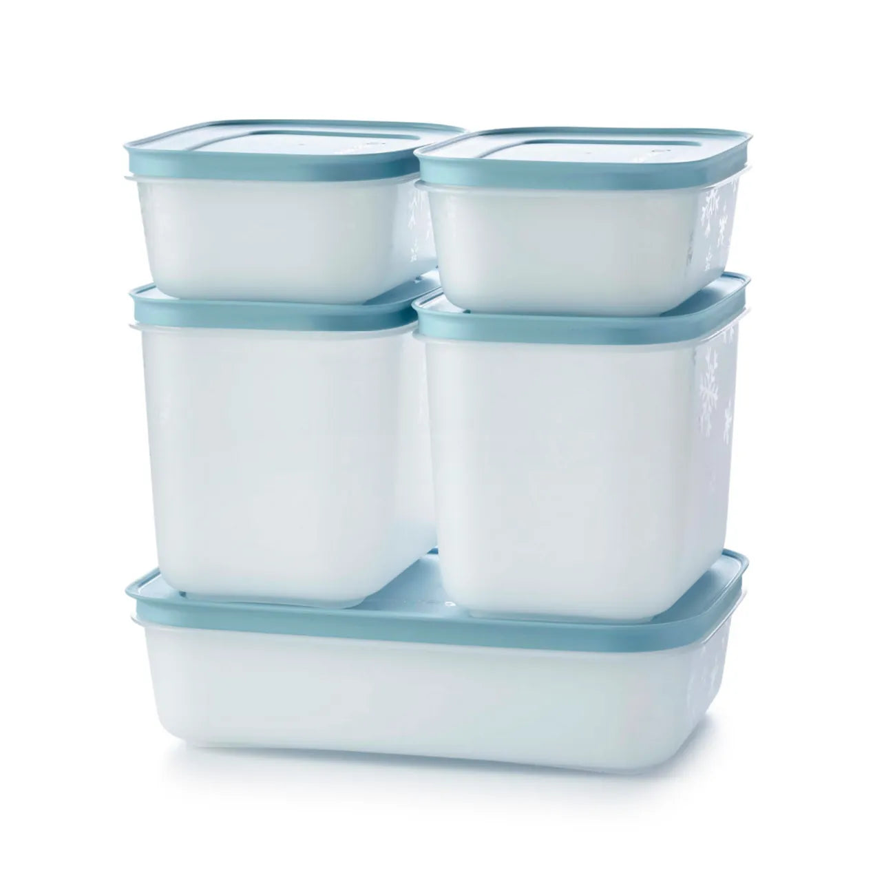 Eis Kristall Set von der Marke Tupperware / 5 Eiskristall Behälter / Ideal zum Einfrieren / 1x 1L, 2x 1,1L, 2x 450ml Behälter / Hier direkt online kaufen