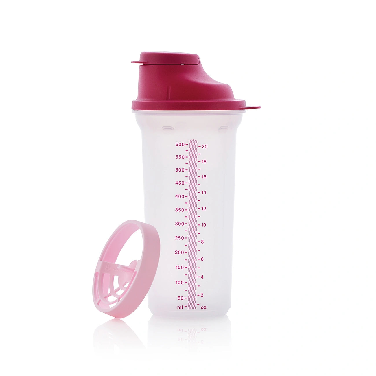 Shake- IT 600ml von der Marke Tupperware / in der Farbe Lila / zum Messen, Mixen und Shaken / mit integriertem Tropfschutz / Ideal kombinierbar mit dem Rühr Mix / Hier direkt online kaufen