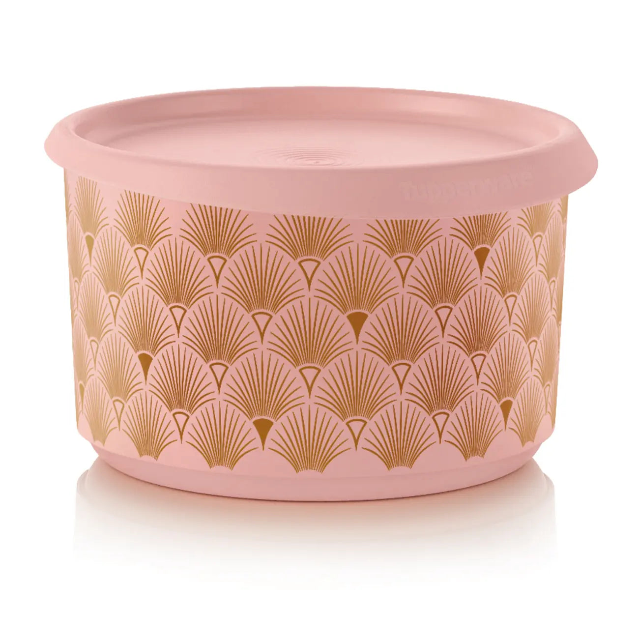 One Touch Runde 960ml von der Marke Tupperware / design Rosa Ornament / Ideal zum Frischhalten von Trockenwaren / einfaches Öffnen und schließen / Luft und Wasserdicht / Keksdose / Aufbewahrungsbox / Hier direkt online kaufen