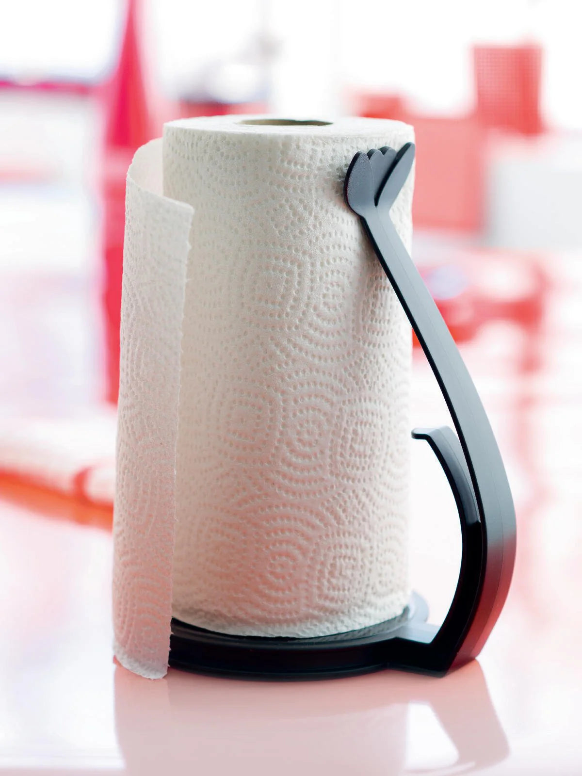 Küchenrollenhalter von der Marke Tupperware / in der Farbe Schwarz / in blumendesign / Küchenpapierhalter / Hier direkt online kaufen