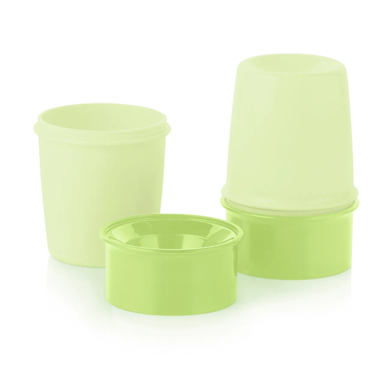 Eierbecher-Set (2) Grün von der Marke Tupperware / 2 Praktische Eierbecher mit Deckel / Wiederverwendbare Eierbecher / Hier direkt online kaufen