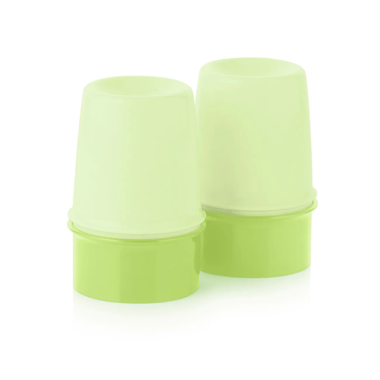 Eierbecher-Set (2) Grün von der Marke Tupperware / 2 Praktische Eierbecher mit Deckel / Wiederverwendbare Eierbecher / Hier direkt online kaufen