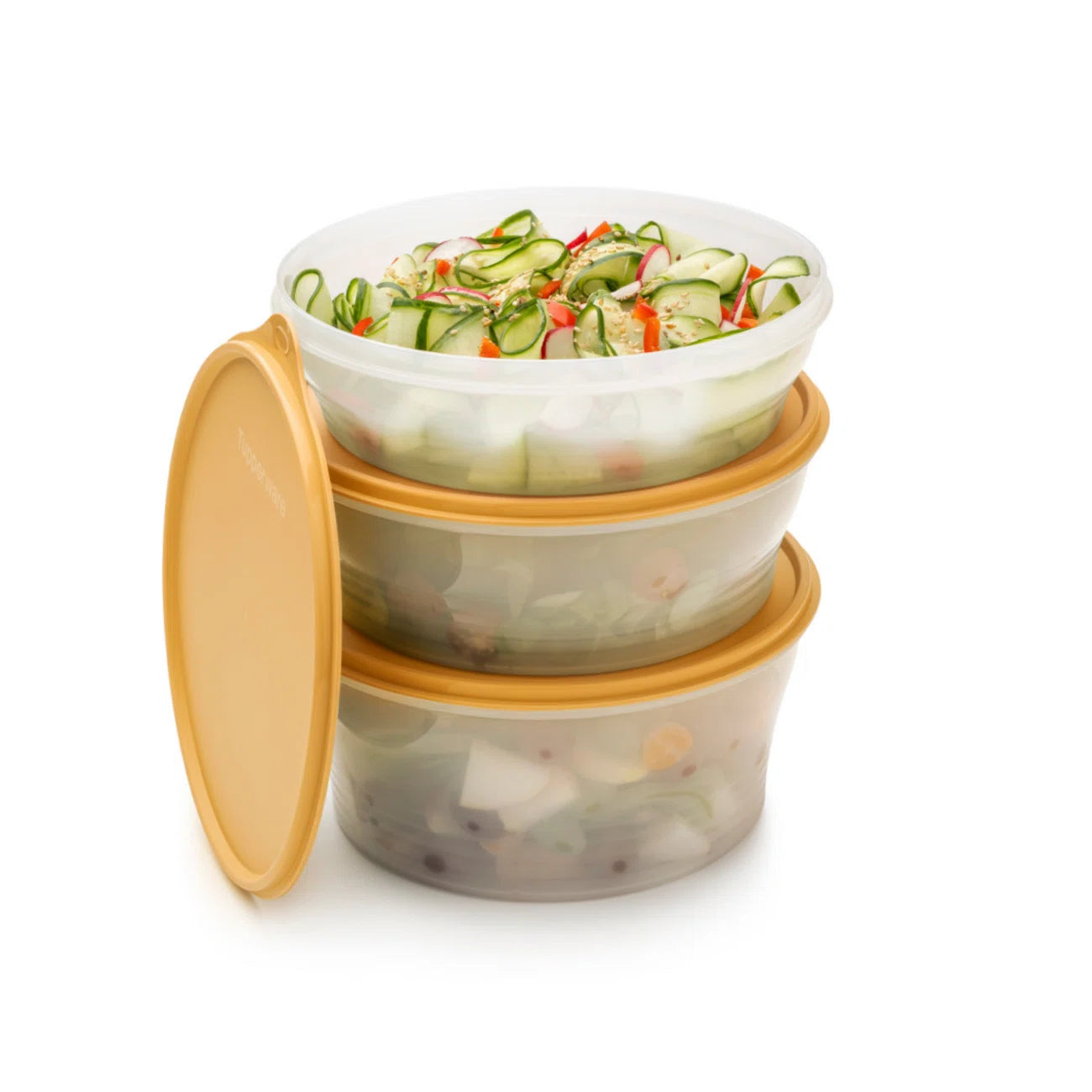 Frische Behälter Classic Set Groß von der Marke Tupperware / 3 Behälter - 1L, 1,4L und 1,9L / Luftdicht und Auslaufsicher / modular Stapelbar / Aufbewahrungsbehälter / leichtes Öffnen dank Großer Lasche am Deckel / Hier direkt online kaufen