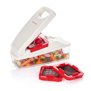 Super Dicer von der Marke Tupperware / Küchenschneidegerät / Gemüseschneider / für Gemüse Stifte, Würfel, Scheiben oder Streifen / Stromloser Gemüseschneider / mit verschiedenen Schneide Einsätzen / Hier direkt online kaufen