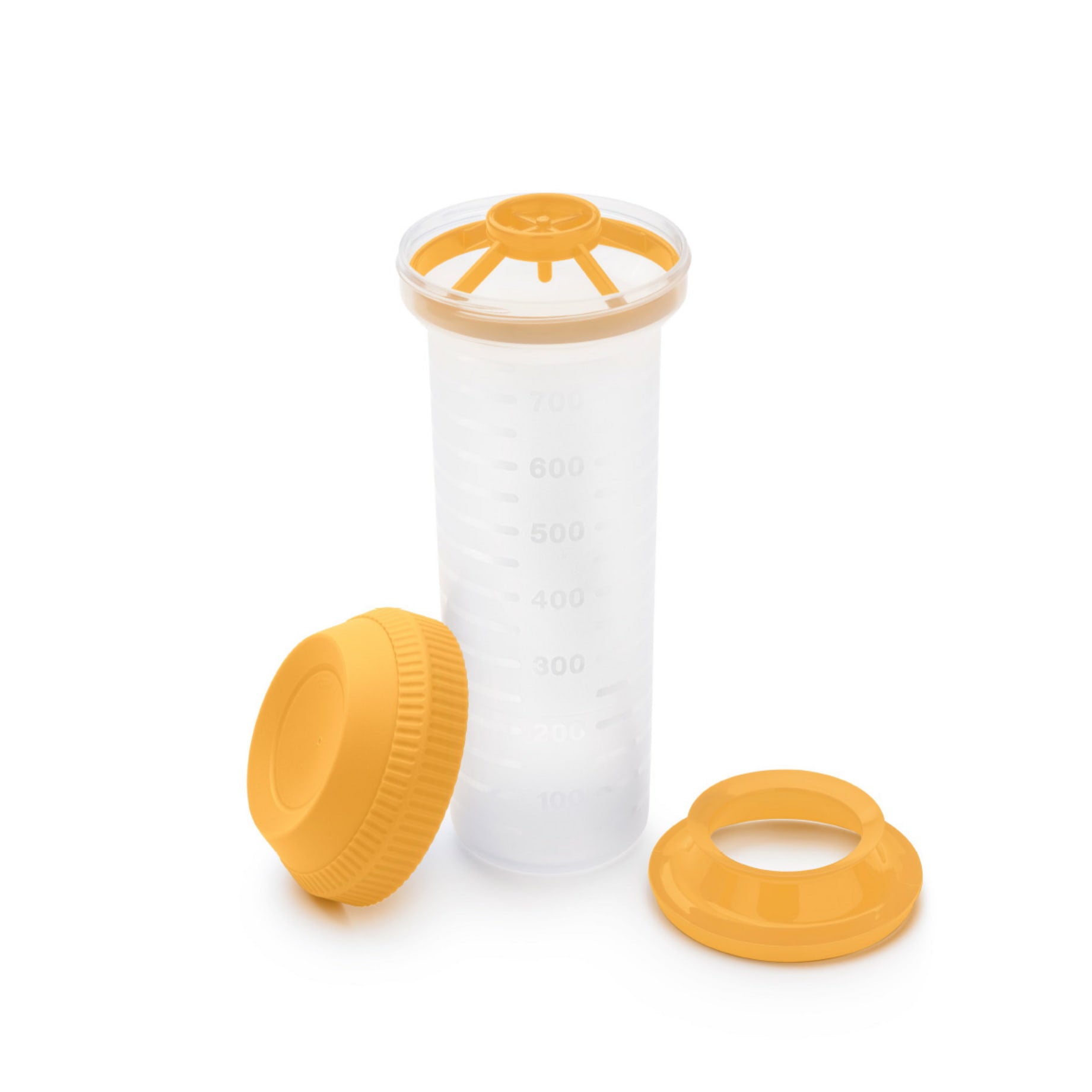 Mix-Max 750ml Shake It von der Marke Tupperware in der Farbe Orange / mit Messskala / Schnelles und einfaches Zubereiten / Ideal für Dressings und Dips / Hier direkt online kaufen