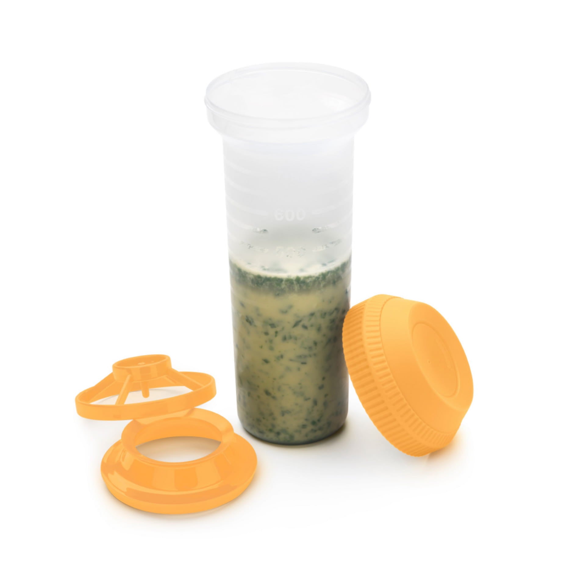Mix-Max 750ml Shake It von der Marke Tupperware in der Farbe Orange / mit Messskala / Schnelles und einfaches Zubereiten / Ideal für Dressings und Dips / Hier direkt online kaufen