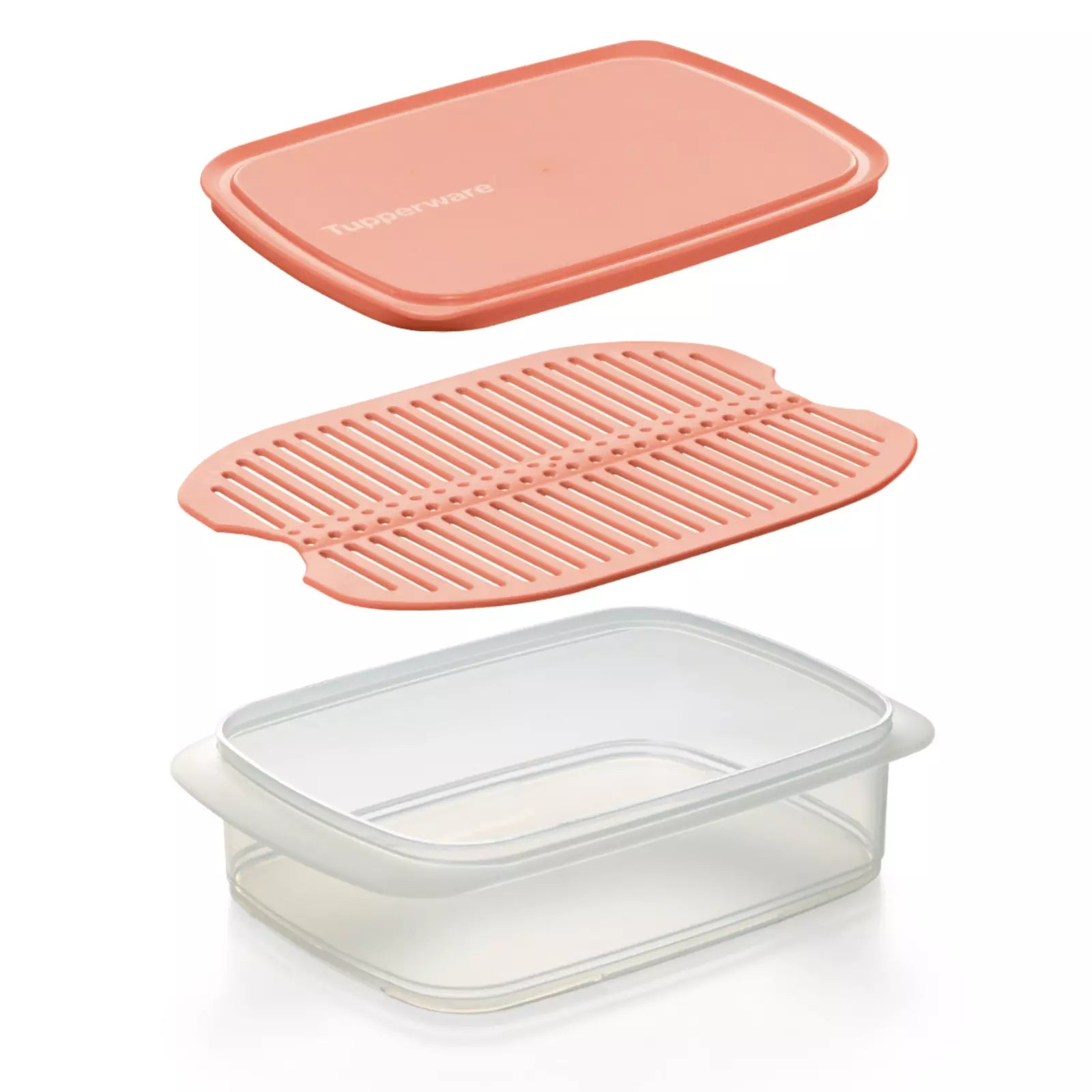 Cool`N Fresh 1,5 L Behälter von der Marke Tupperware / Set besteht aus einem 1,5 L Behälter, einem Verschluss und einem Frischegitter / Lebensmittelbehälter / Frischhaltebehälter / Kühlschrankbehälter / Hier direkt online kaufen