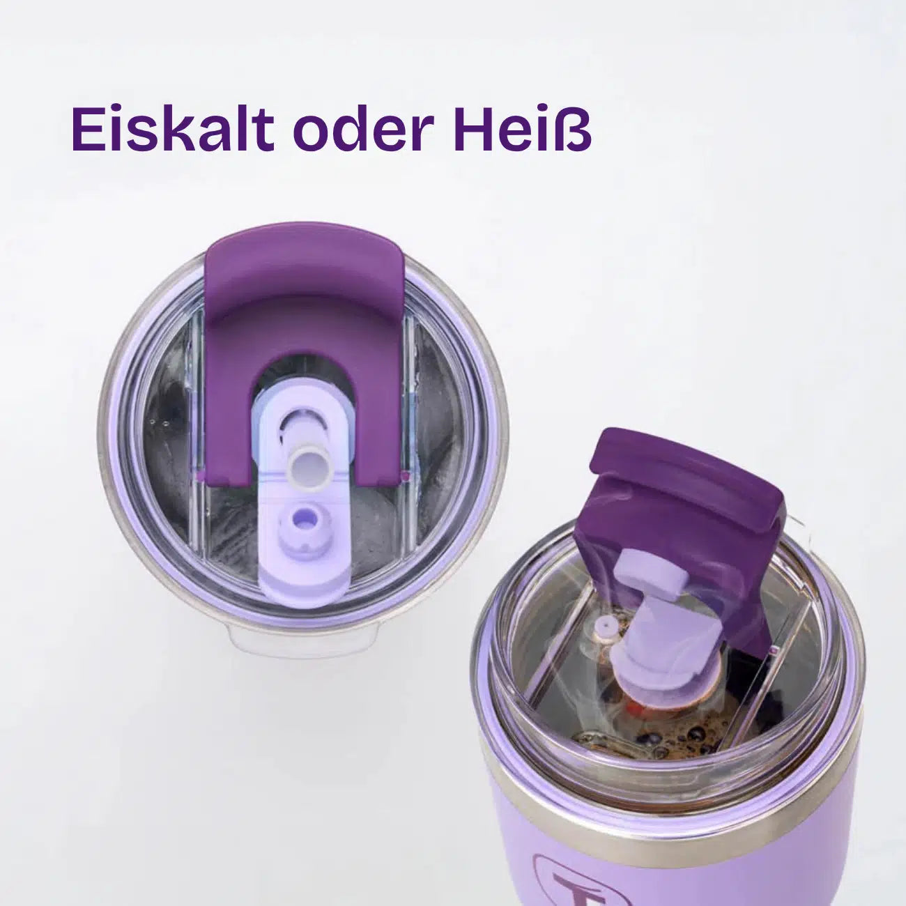 Big T Tumbler von der Marke Tupperware / in der Farbe Lila / Isolierbecher / mit Trinkhalm / Hier direkt online kaufen