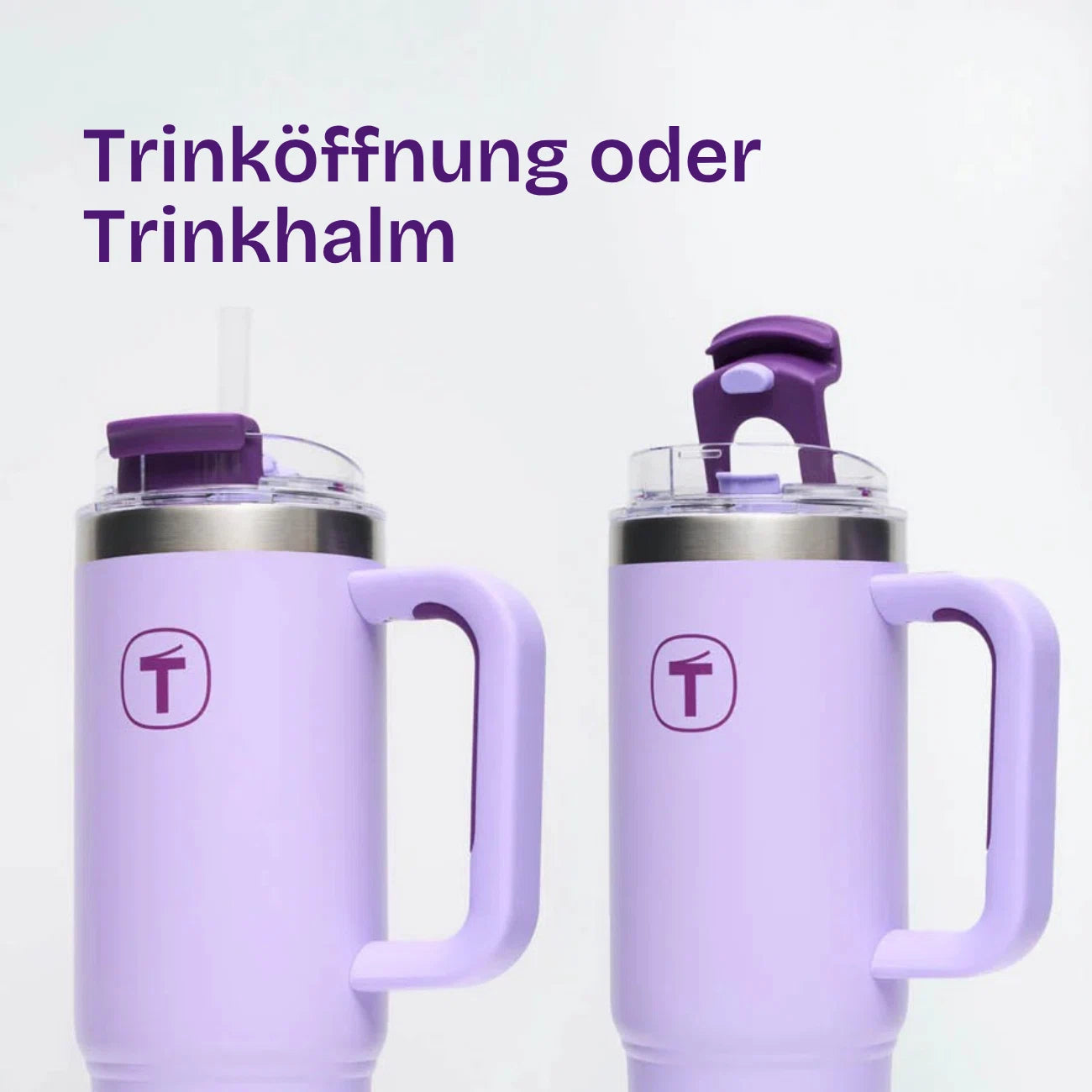 Big T Tumbler von der Marke Tupperware / in der Farbe Lila / Isolierbecher / mit Trinkhalm / Hier direkt online kaufen
