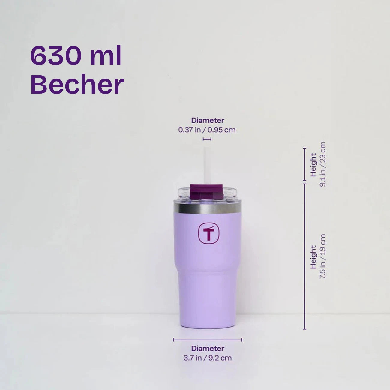 Big T Tumbler von der Marke Tupperware / in der Farbe Lila / Isolierbecher / mit Trinkhalm / Hier direkt online kaufen