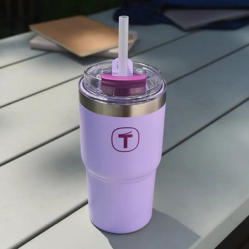 Big T Tumbler von der Marke Tupperware / in der Farbe Lila / Isolierbecher / mit Trinkhalm / Hier direkt online kaufen